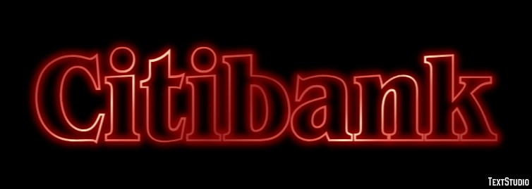 Citibank Text effect