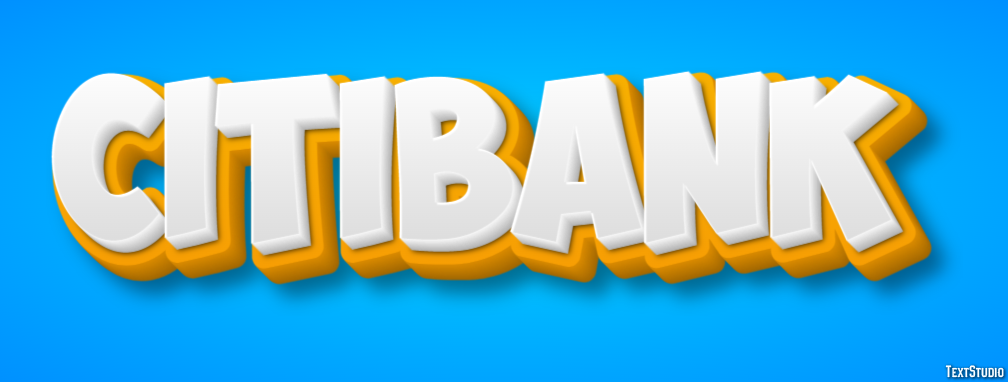 Citibank Text effect