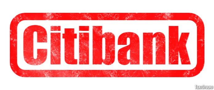 Citibank Text effect