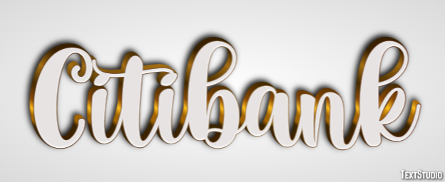 Citibank Text effect