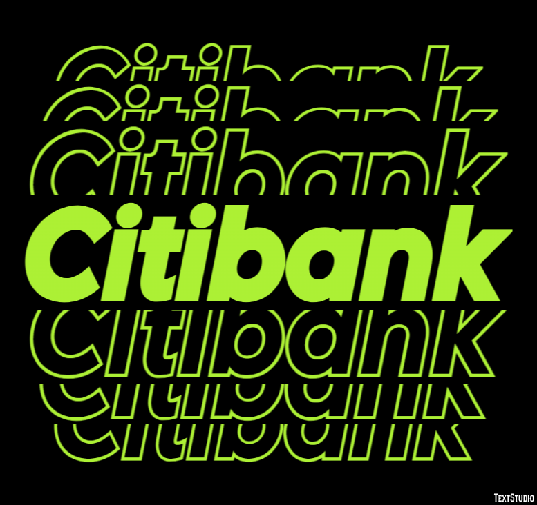 Citibank Text effect