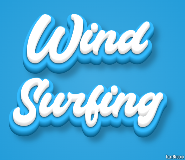 Wind Surfing Text Effect
