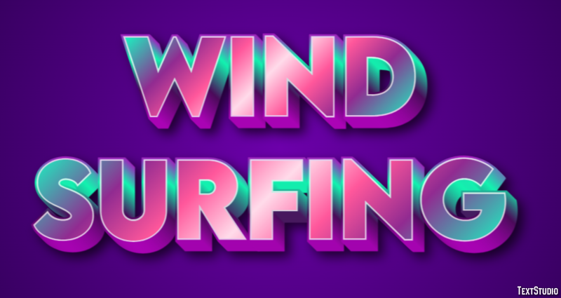 Wind Surfing Text Effect