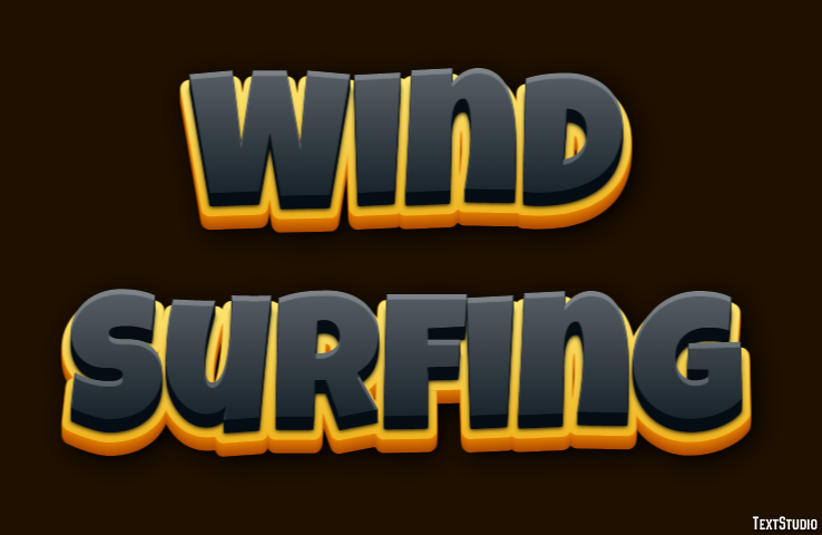Wind Surfing Text effect