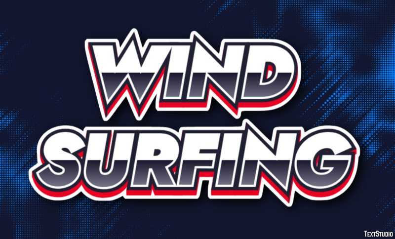 Wind Surfing Text Effect
