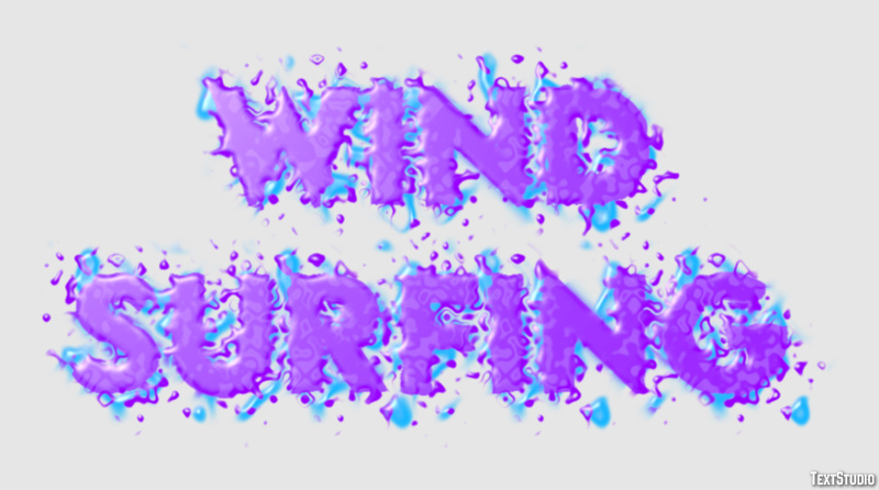 Wind Surfing Text Effect