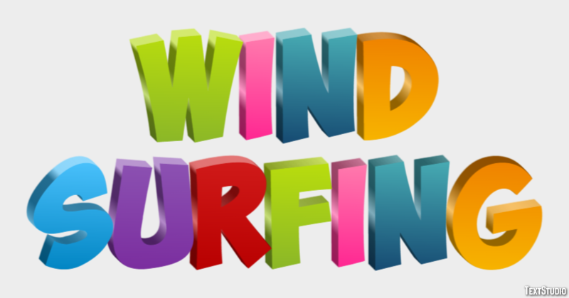 Wind Surfing Text Effect