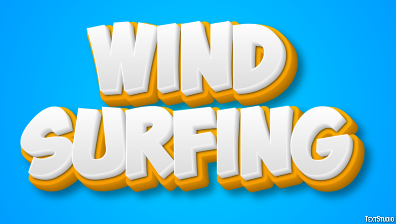 Wind Surfing Text Effect