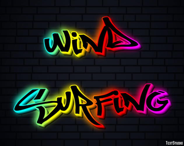 Wind Surfing Text Effect