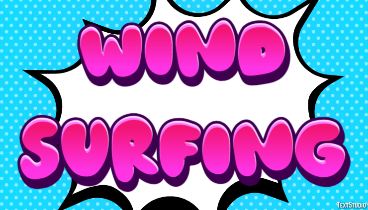 Wind Surfing Text effect