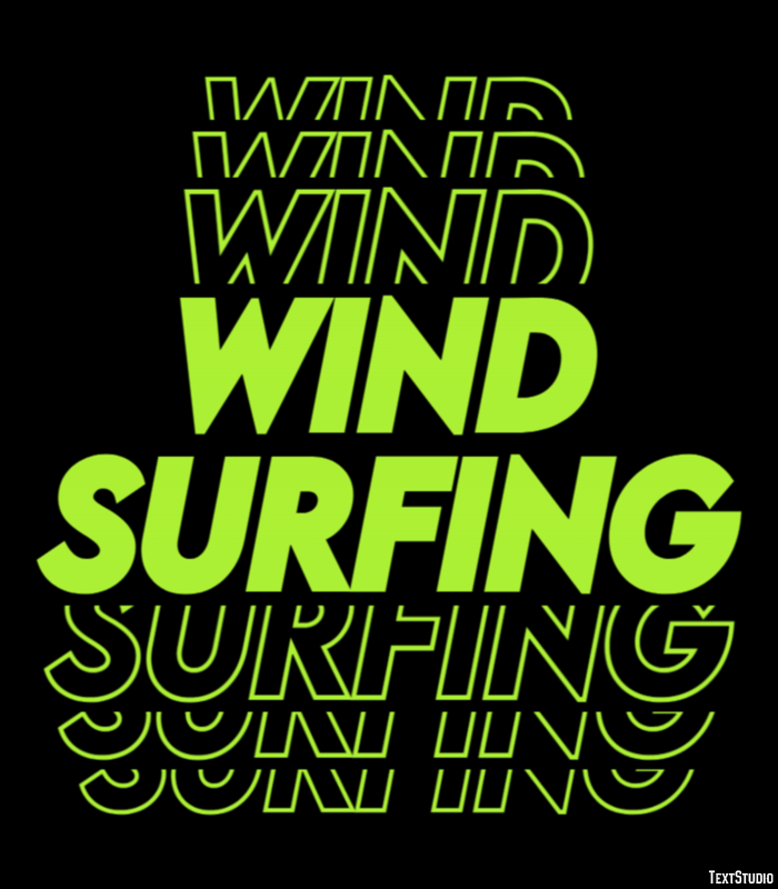 Wind Surfing Text Effect