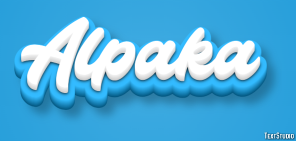Alpaka Texteffekt