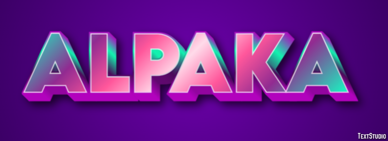 Alpaka Texteffekt