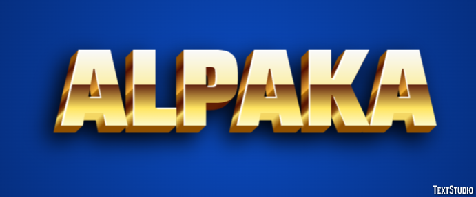 Alpaka Texteffekt