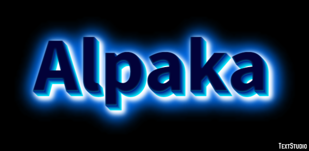 Alpaka Texteffekt