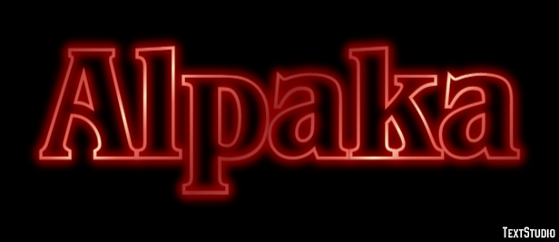 Alpaka Texteffekt