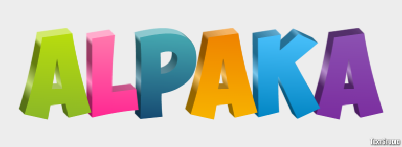 Alpaka Texteffekt