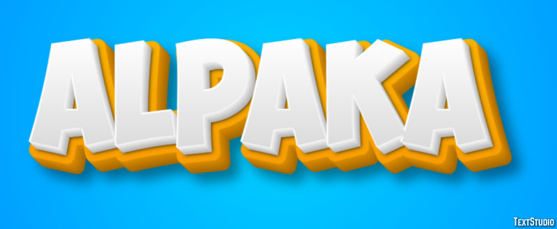 Alpaka Texteffekt