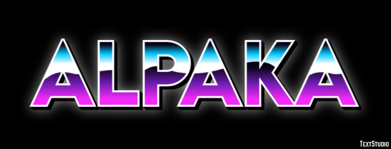 Alpaka Texteffekt