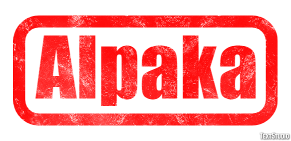 Alpaka Texteffekt