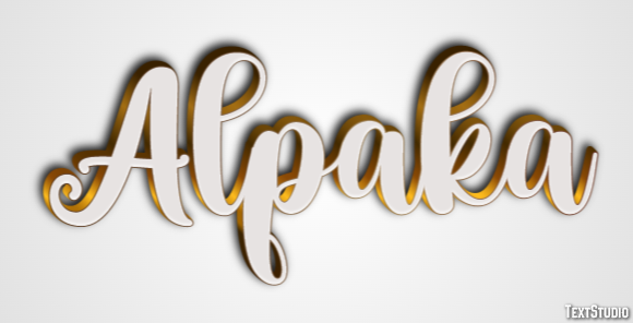 Alpaka Texteffekt