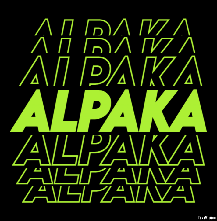 Alpaka Texteffekt