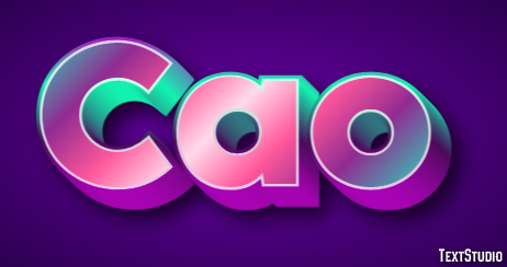 Cao Эффект текста