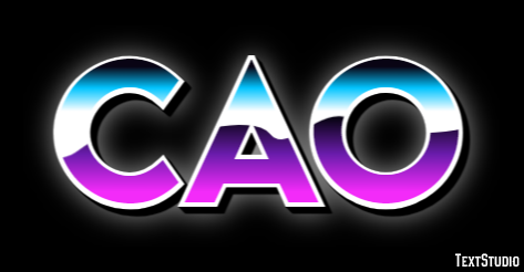 Cao Эффект текста