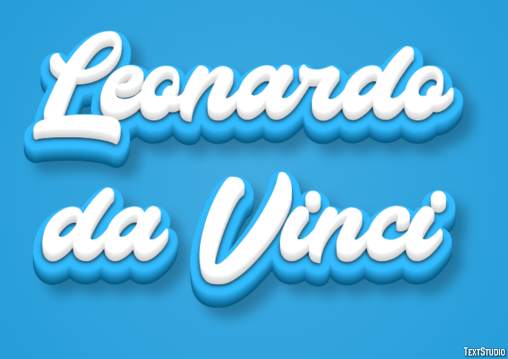 Leonardo da Vinci Efecto de Texto
