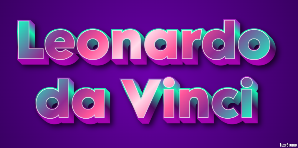 Leonardo da Vinci Efeito do texto