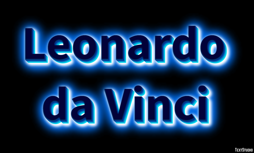 Leonardo da Vinci Efeito de texto