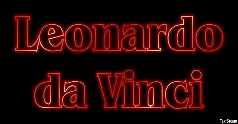 Leonardo da Vinci Efeito do texto