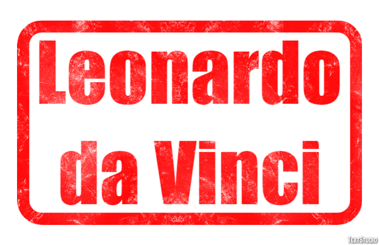 Leonardo da Vinci Efeito do texto
