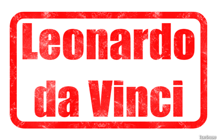 Leonardo da Vinci Efecto de Texto