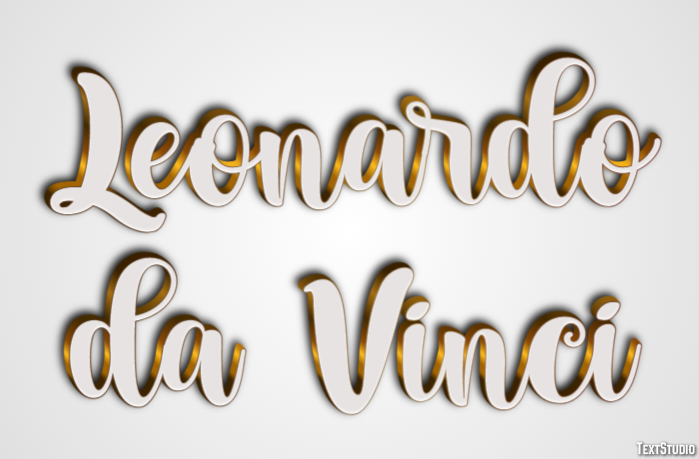 Leonardo da Vinci Efecto de Texto