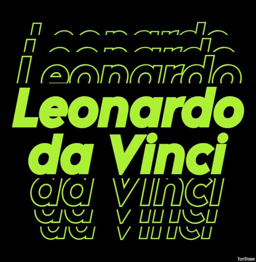 Leonardo da Vinci Efeito do texto