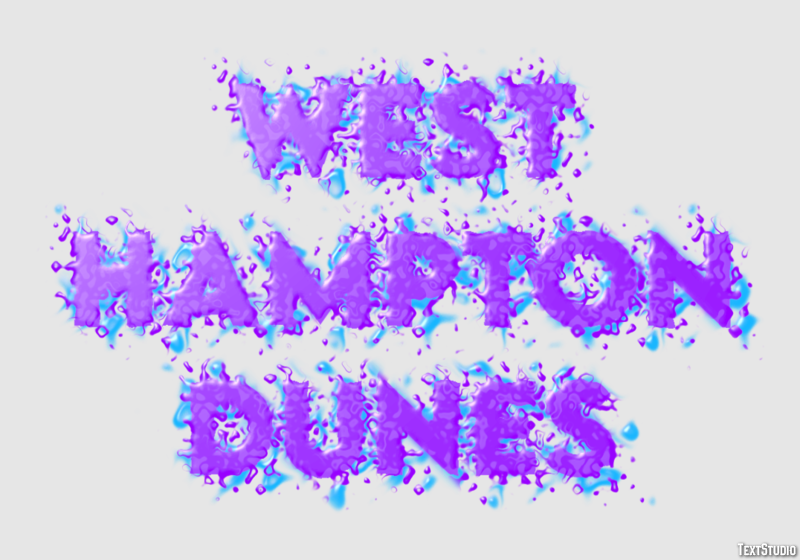 West Hampton Dunes テキスト効果
