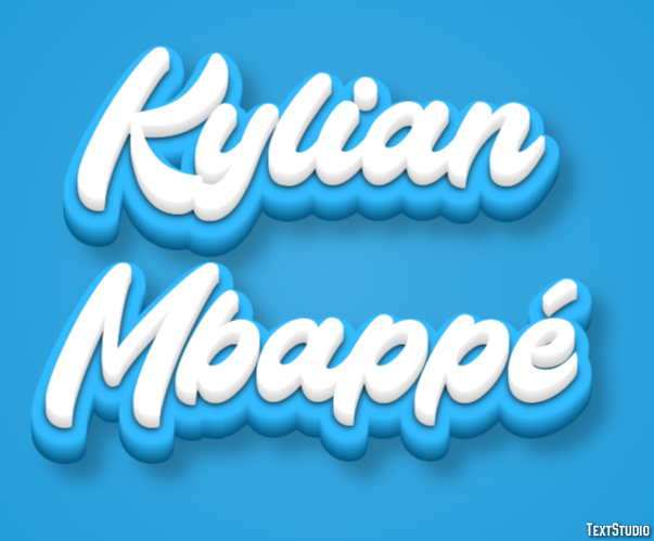 Kylian Mbappé Efeito de texto