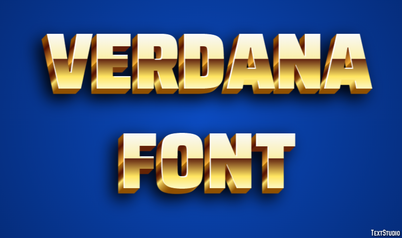 Verdana Font Efekt tekstowy