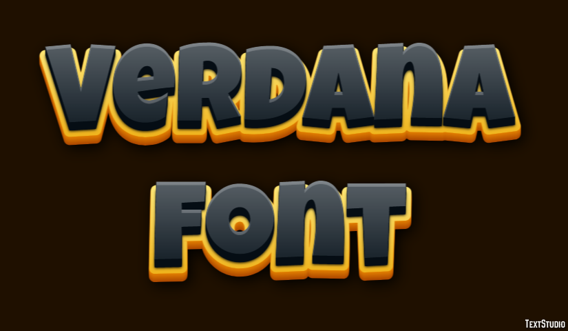 Verdana Font Efekt tekstowy