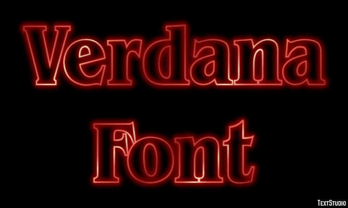 Verdana Font Efekt tekstowy