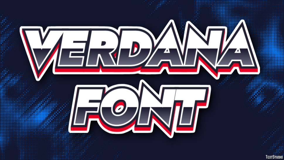 Verdana Font Tekst Effect