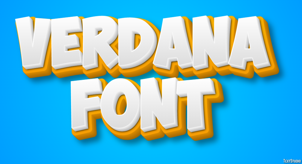 Verdana Font Efekt tekstowy