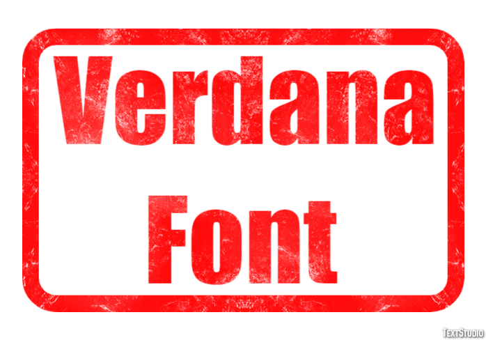 Verdana Font Tekst Effect