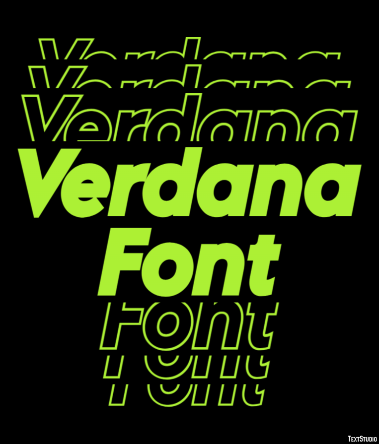 Verdana Font Efekt tekstowy