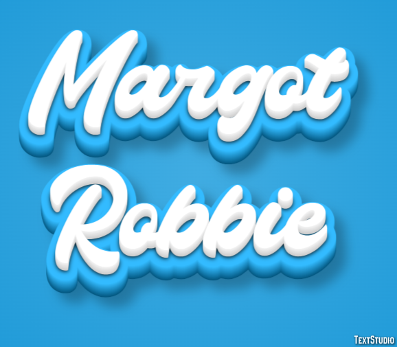 Margot Robbie Efecto de texto