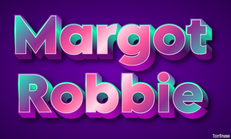 Margot Robbie Efecto de texto