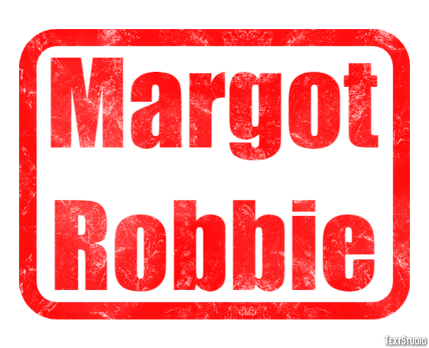 Margot Robbie Efecto de texto