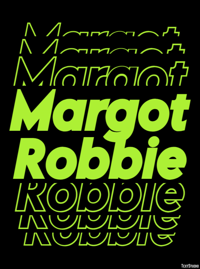 Margot Robbie Efecto de texto