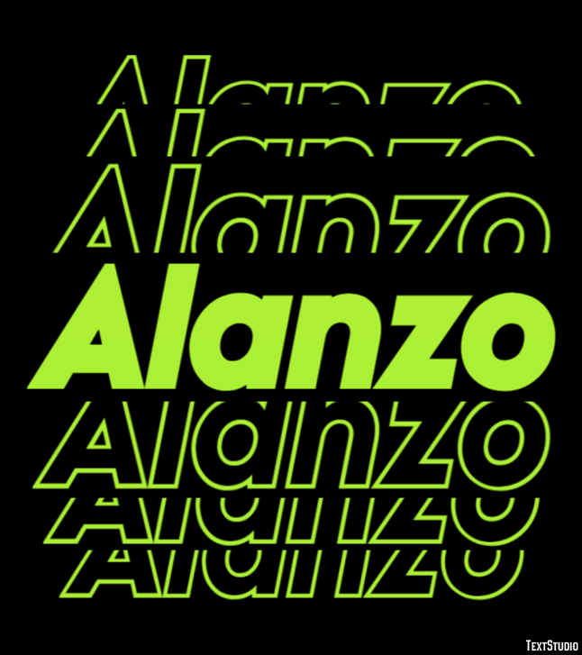 Alanzo Text effect